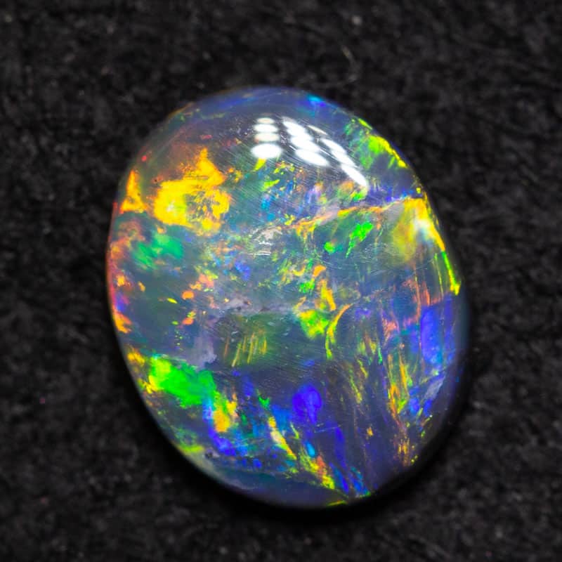 0.35 ct black opal 6.5x5x1.5mm