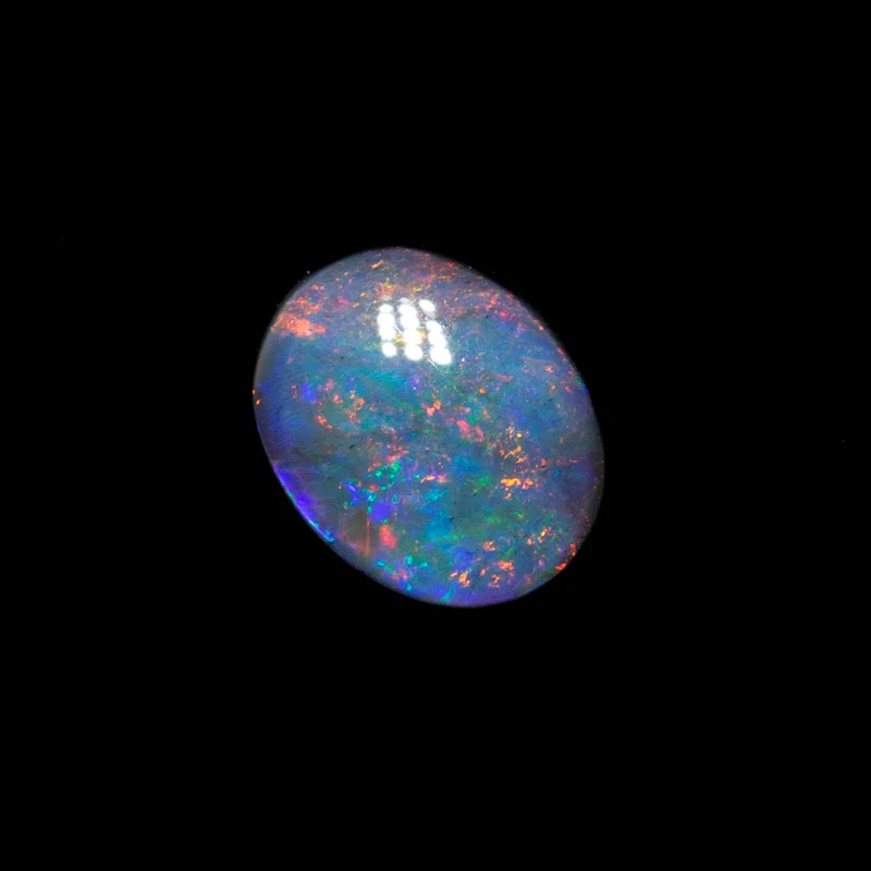 0.41 ct black opal 5.9x4.7x2.3mm - Image 2