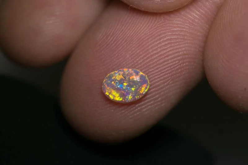 0.48 ct gem crystal opal 7x5x2mm - Image 3