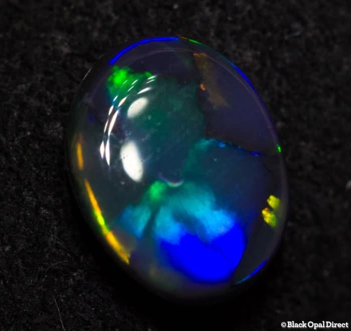 0.54 ct gem black opal 6.5x5x2.5mm