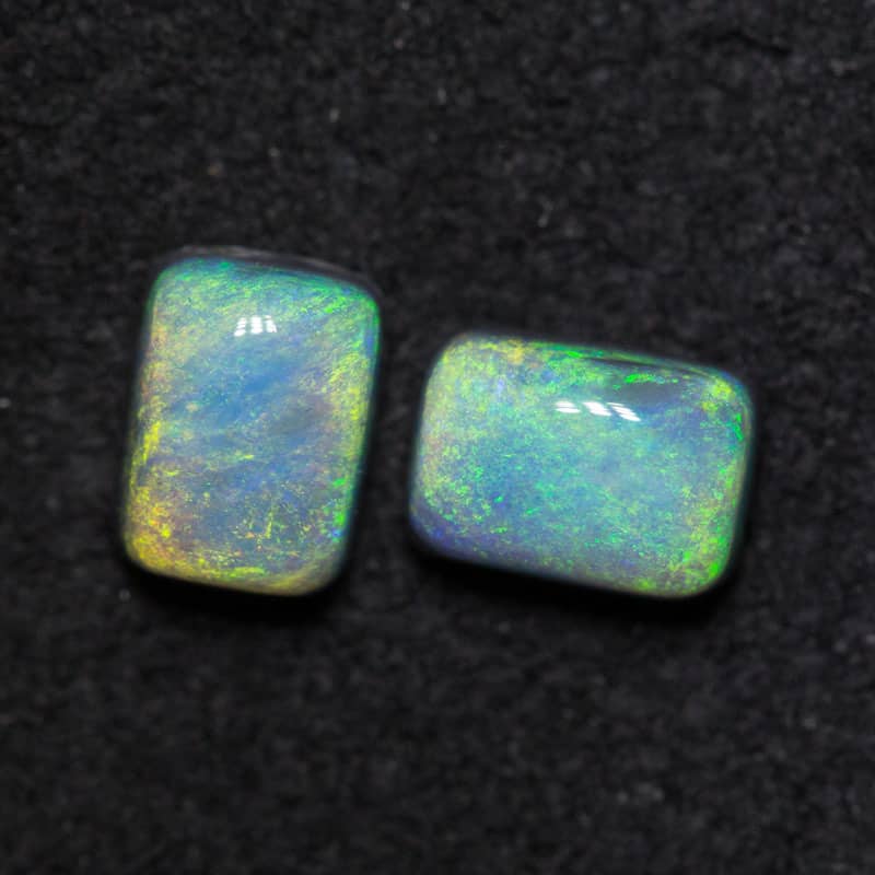 0.85 ct dark opal pair 5.2x3.8x2.7mm