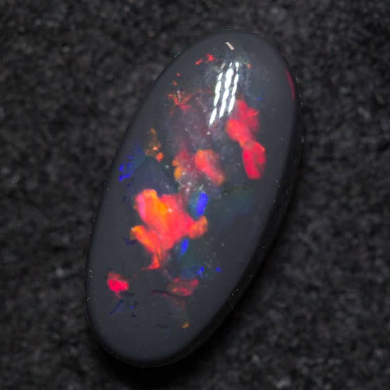 1.02 ct black opal 9.1x4.6x3.6mm
