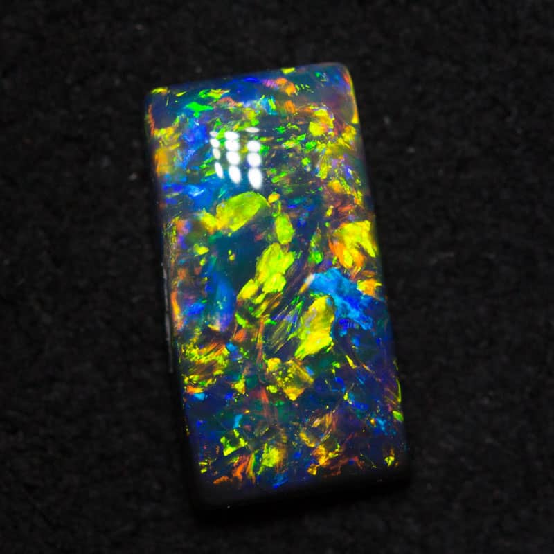 1.04 ct gem black opal 9x5x2.5mm
