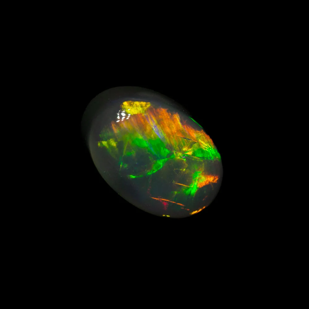 1.12 ct gem black opal 8x5.6x3.8mm - Image 2