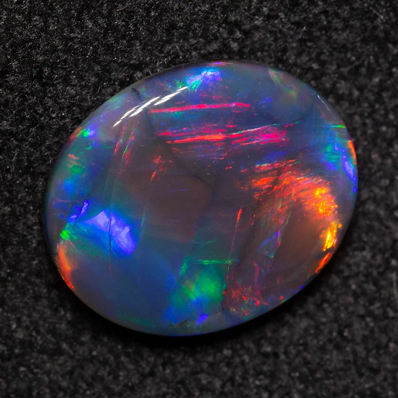 1.20 ct gem black opal 9.3x7.7x2.4mm - Image 3