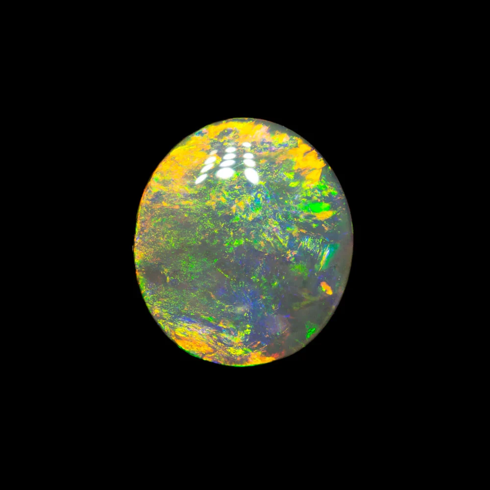 1.25 ct dark opal 9.6x8.5x2.4mm