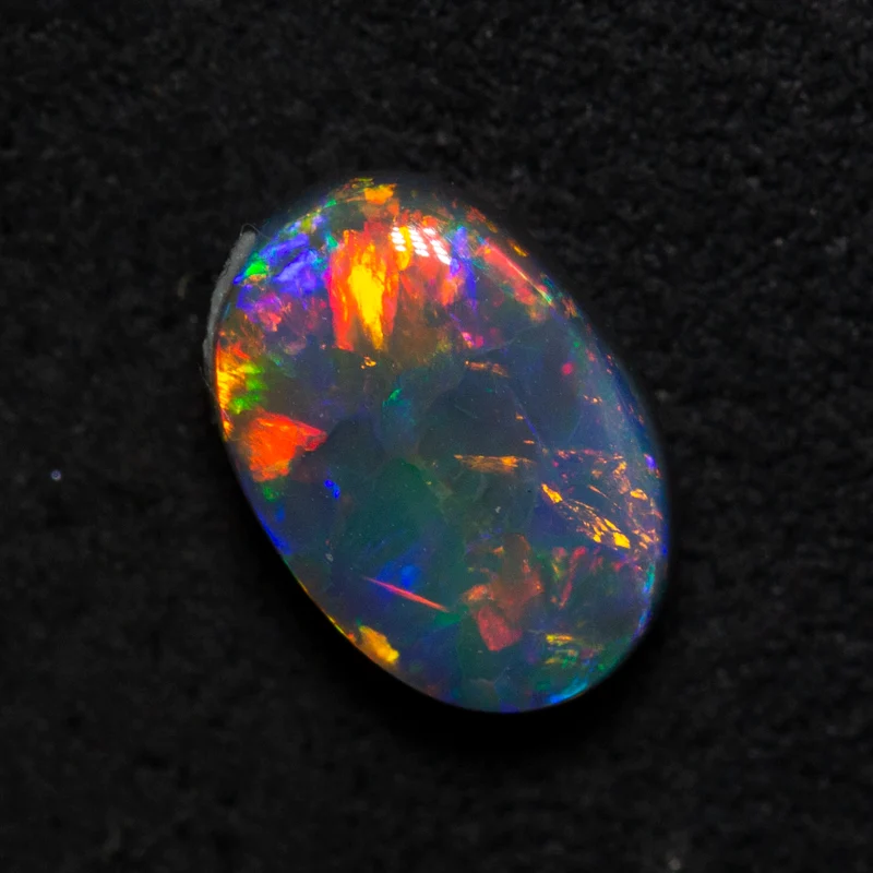 1.62 ct gem black opal 9x6.2x4.1mm - Image 4
