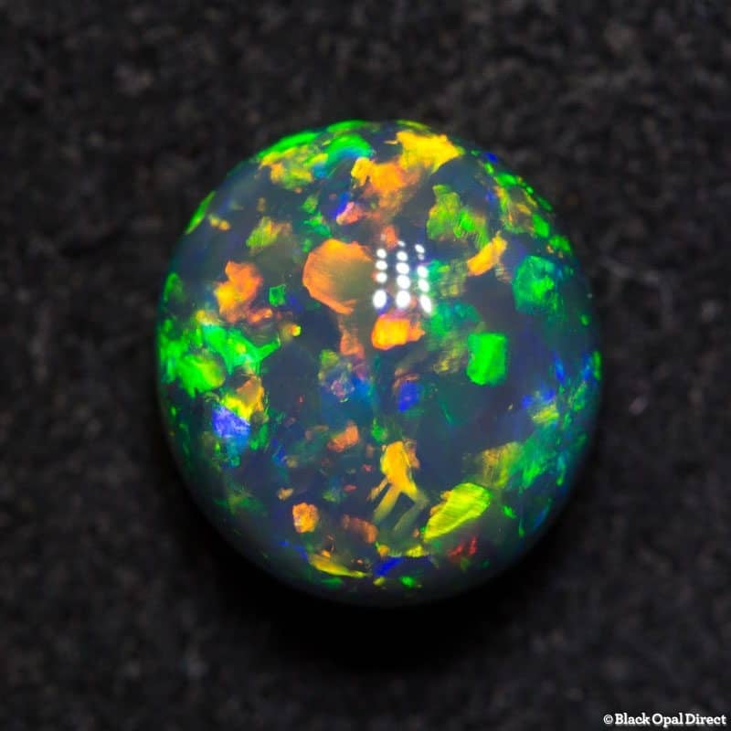 1.63 ct gem black opal 7x6.5x5mm