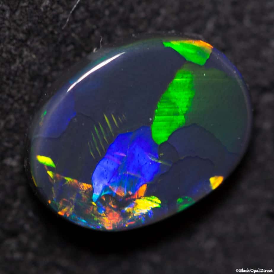 1.87 ct gem black opal 1ox7.5x3mm