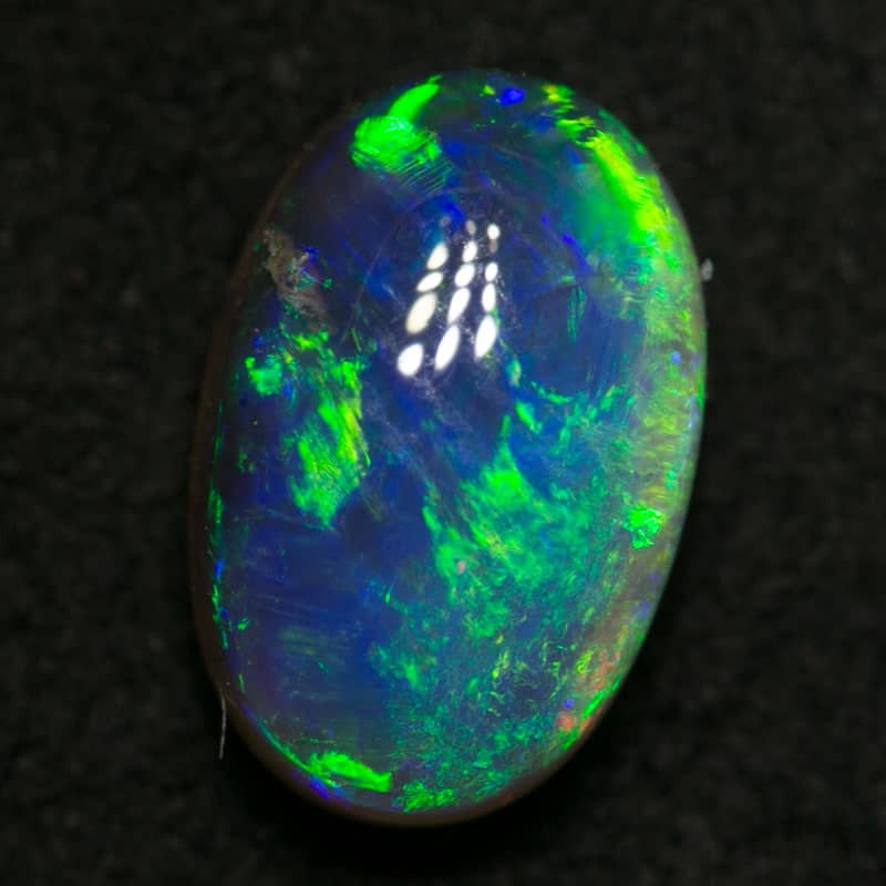 1.90 ct black crystal opal 10x6x4.5mm
