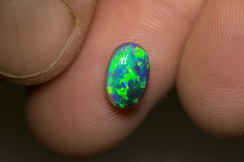 1.90 ct black crystal opal 10x6x4.5mm - Image 3