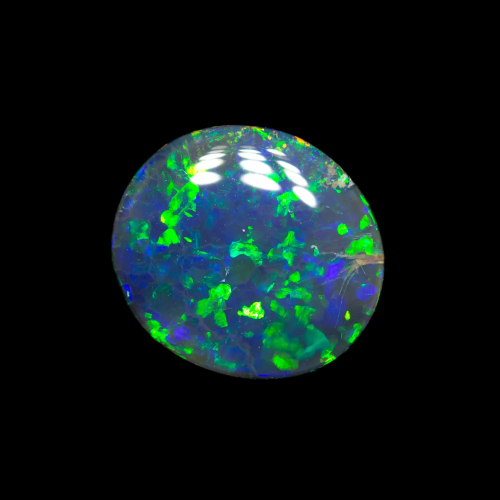 1.93 ct double-sided black opal 9.5x8.5x3.3mm - Image 2