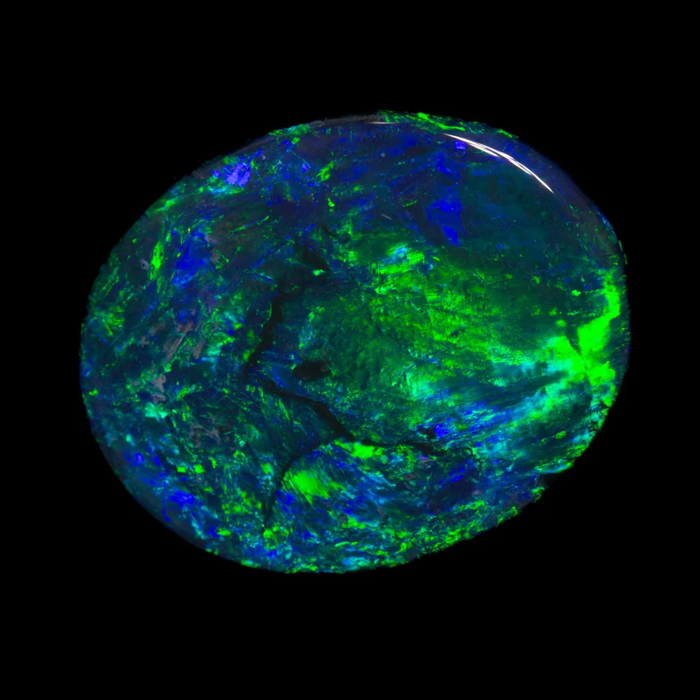 14.59 ct gem black opal 22x17.8x5.3mm - Image 2