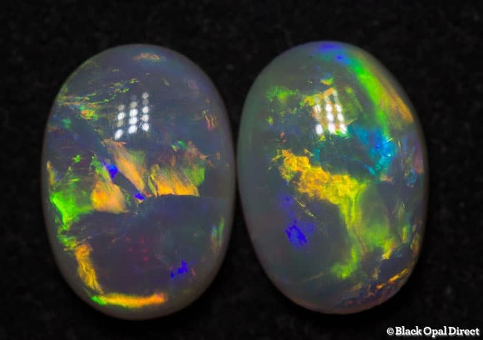 2.00 ct crystal opal pair 8.5x6x3mm