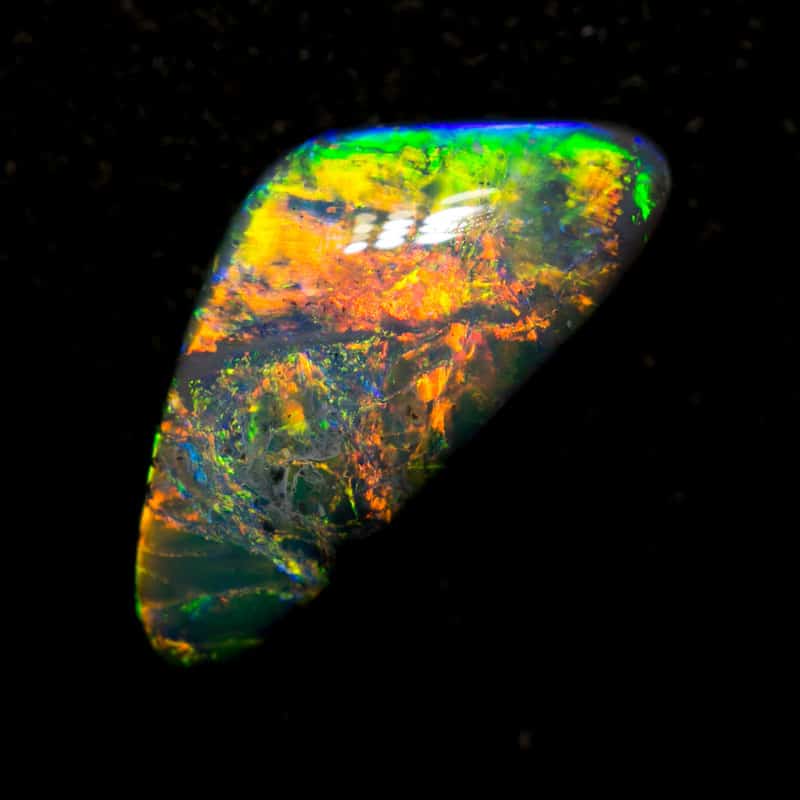 2.08 ct black opal 14x7x4mm