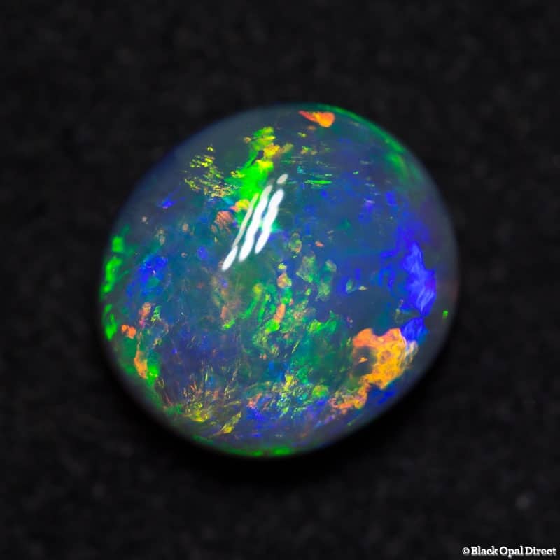 2.11 ct Green orange dark opal gem 9x8x4.5mm