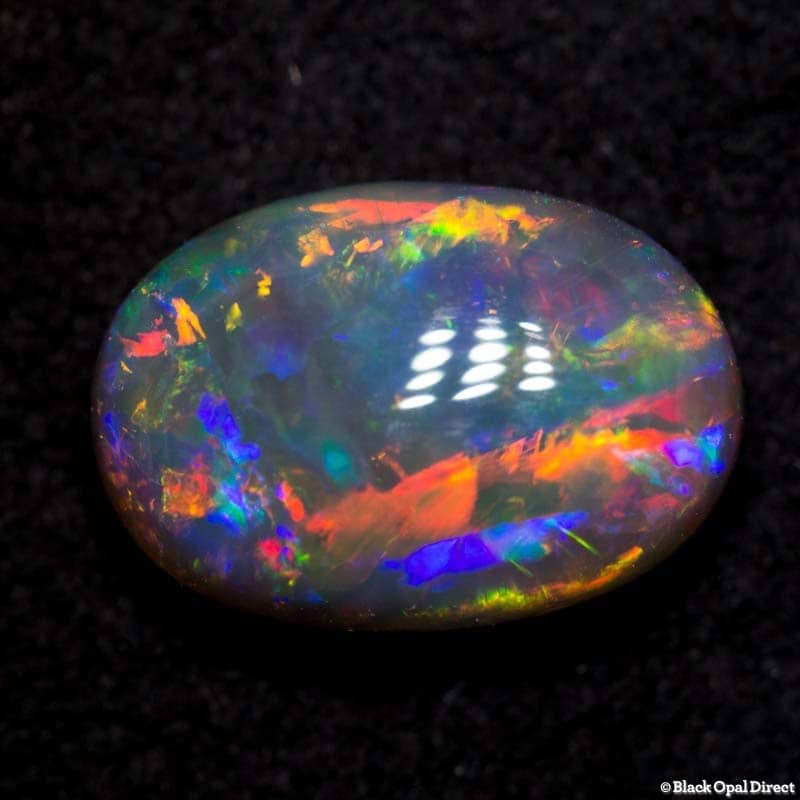 2.33 ct semi black crystal opal 10x7x4.5mm