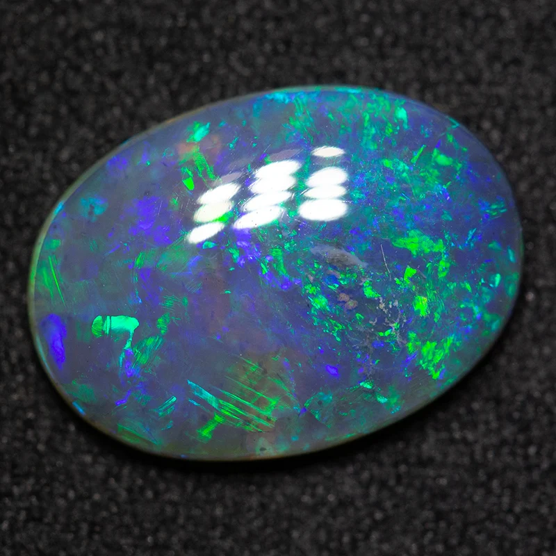 2.54 ct black crystal opal 13.3x9.6x3.1mm - Image 2