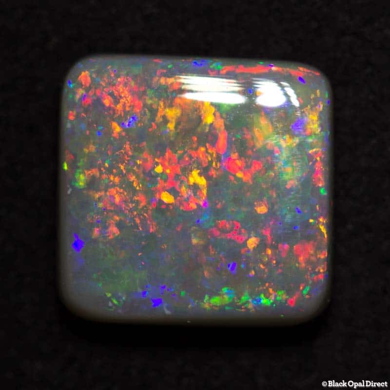 2.61 ct semi black opal cushion cut 9x9x3mm