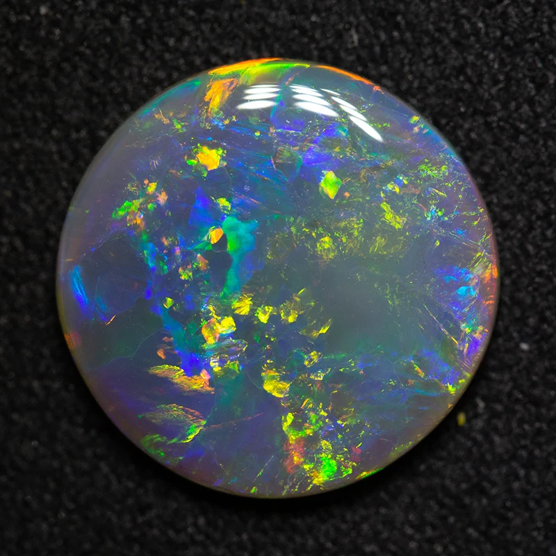2.99 ct dark opal 12.5mm round x3mm - Image 2