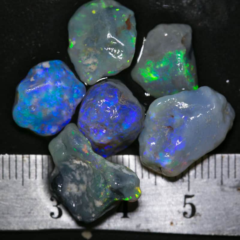 24 ct rough opal parcel 6 pieces