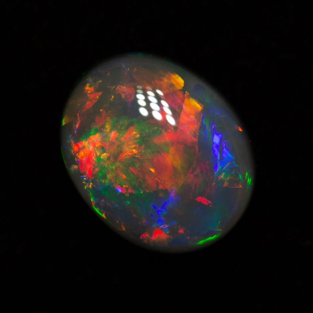 3.14 ct gem black opal 10.7x8.6x5mm - Image 3