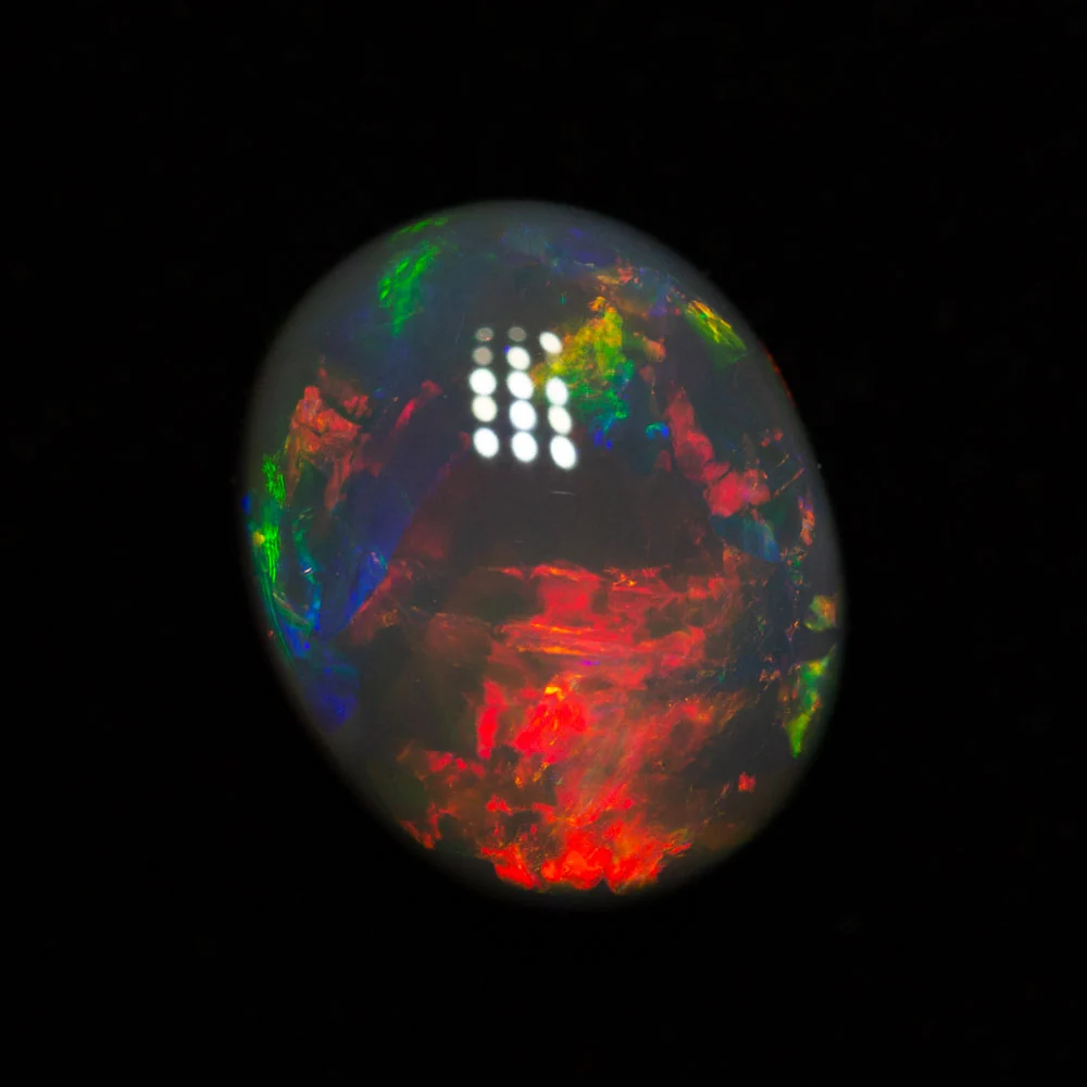 3.14 ct gem black opal 10.7x8.6x5mm - Image 4