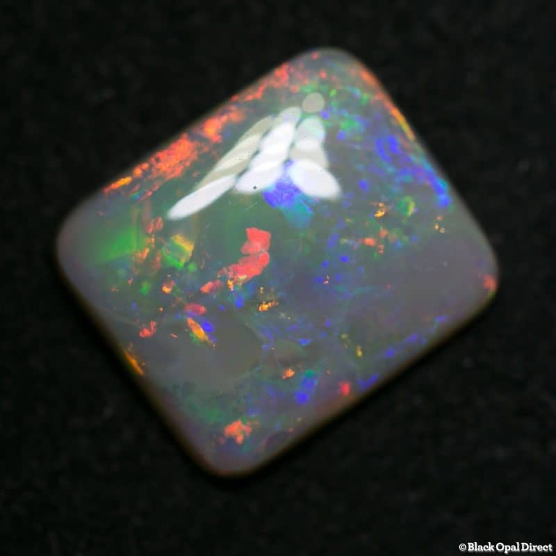 3.57 ct cushion cut white opal 12x10.5x3mm