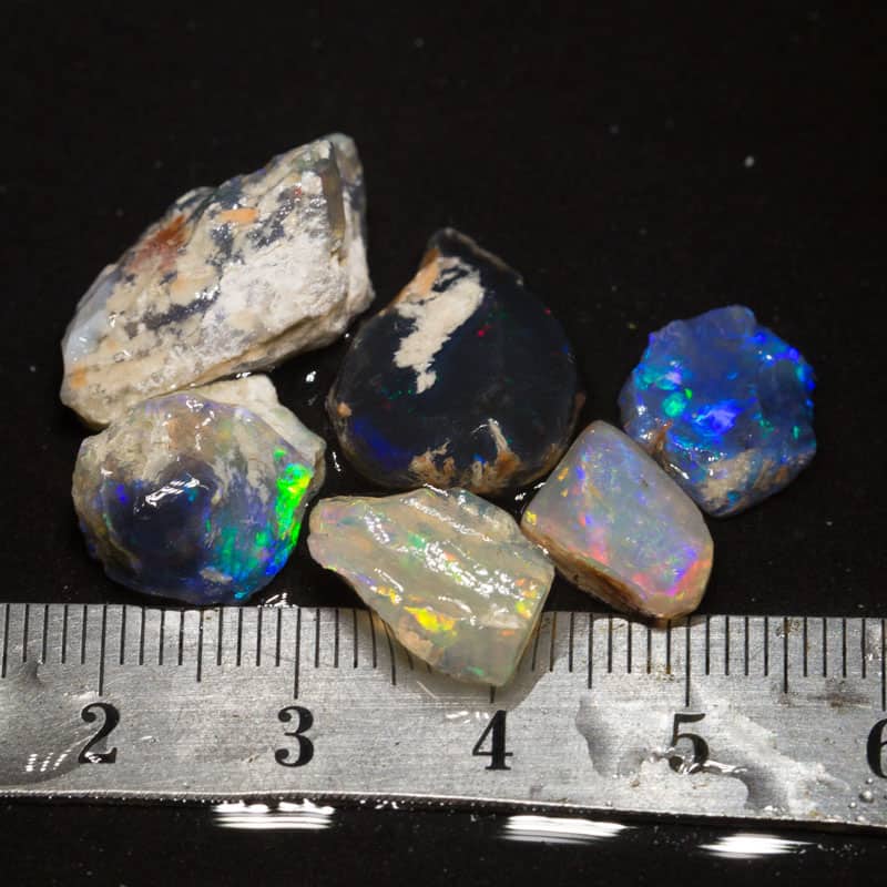 30 ct rough opal parcel 6pc