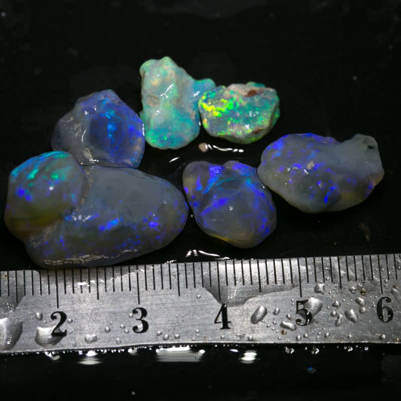 39 ct rough opal parcel 6 pieces