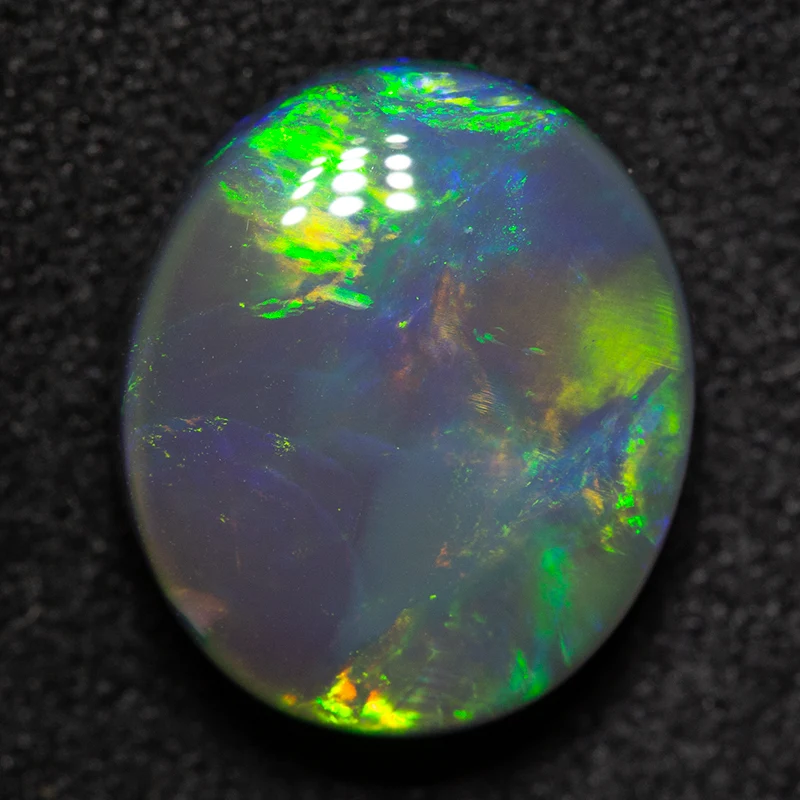 4.10 ct gem black opal 12.1x10.3x5.3mm - Image 3