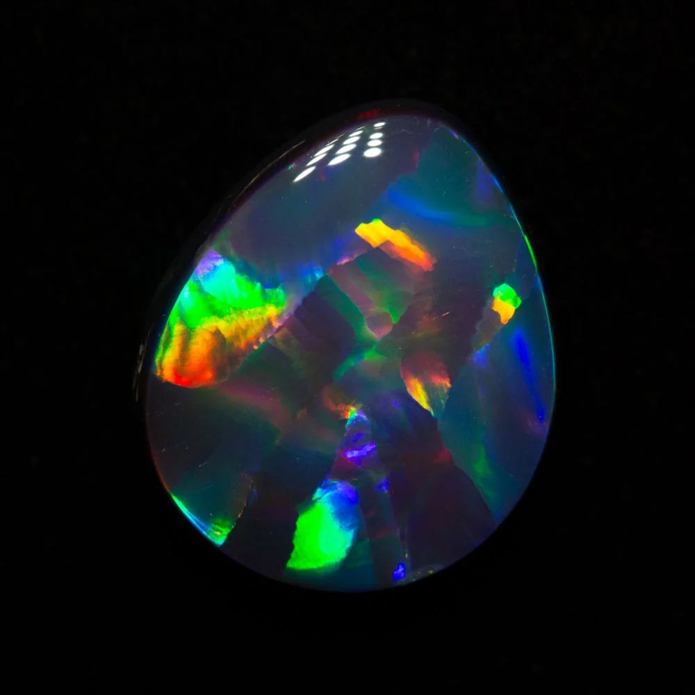 4.16 ct gem black opal 12.6x10.6x4.8mm - Image 2