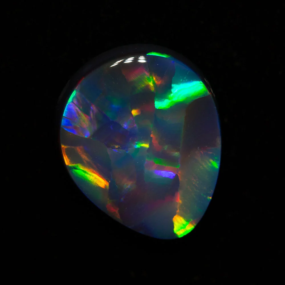 4.16 ct gem black opal 12.6x10.6x4.8mm - Image 3