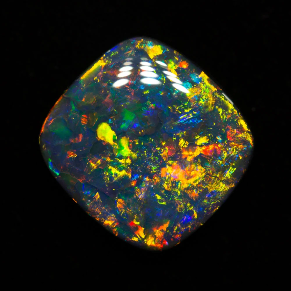 4.75 ct gem black opal 11.8x11.3x4.7mm - Image 2