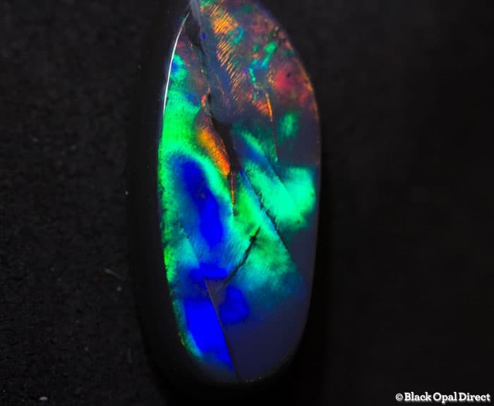 5.02 ct baroque gem black opal 18.5x8.5x4mm
