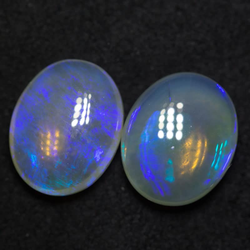 5.57 ct crystal opal pair 11x8.9x4.2mm