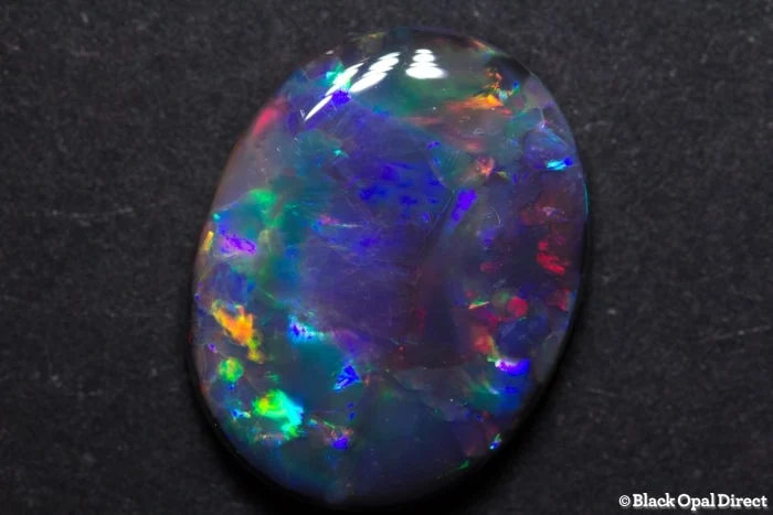 6.03 ct gem black opal 16x13x4mm - Image 4
