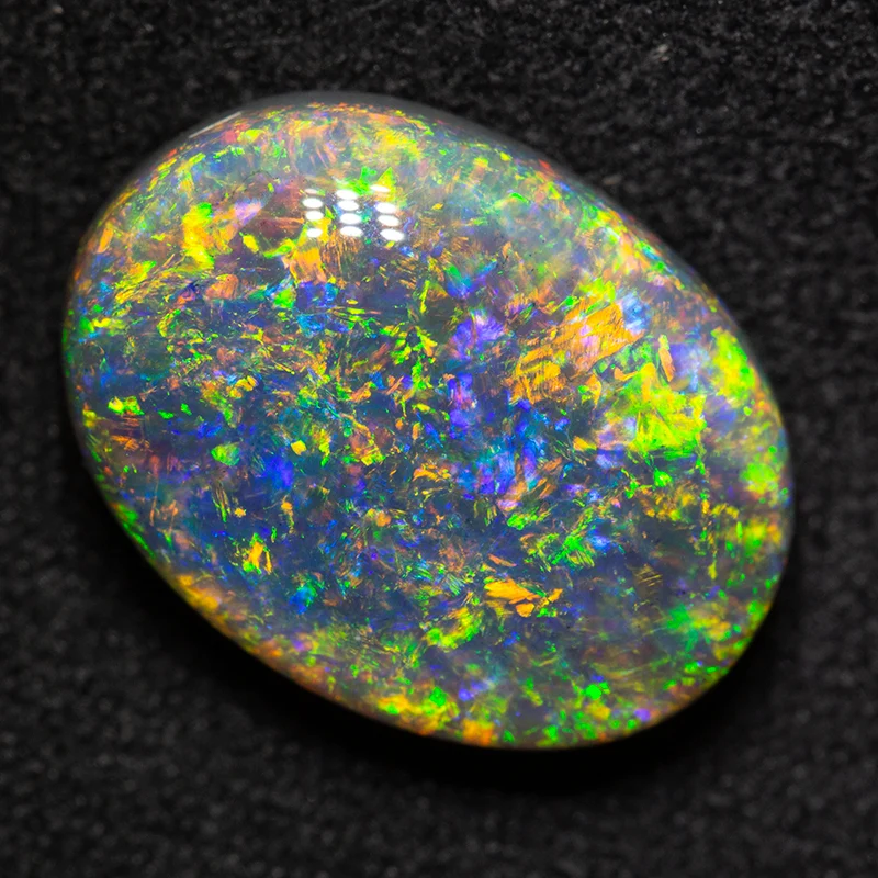 6.51 ct gem black opal 15x10x6mm
