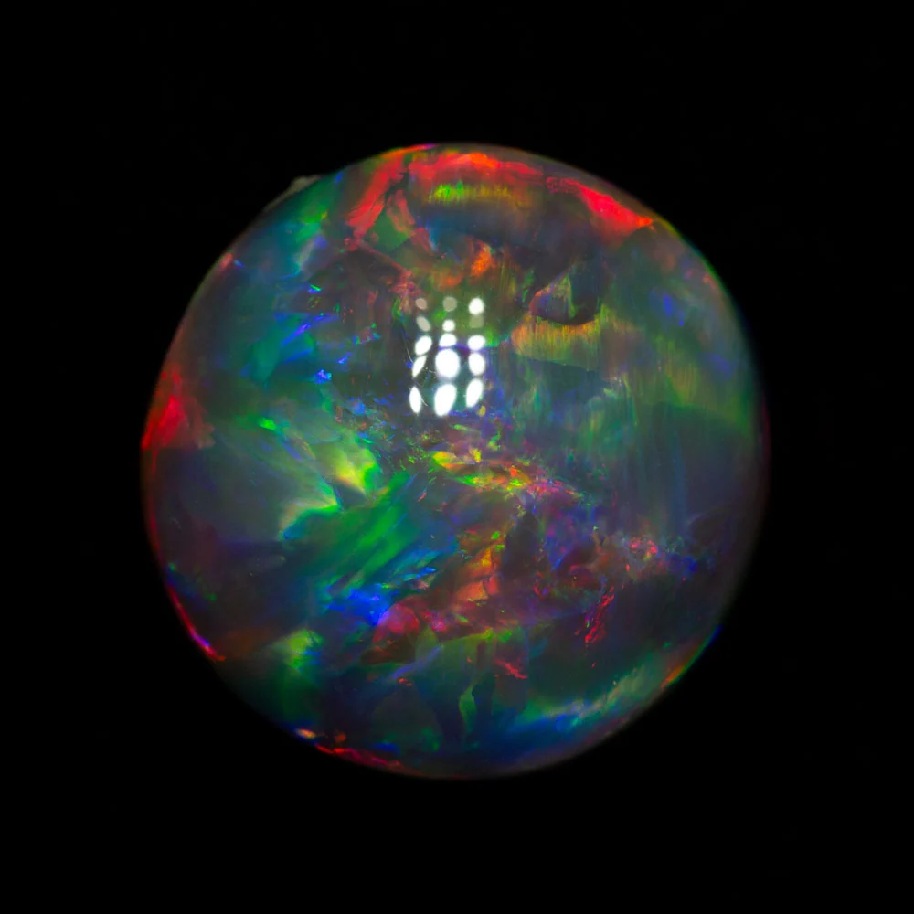 7.03 ct gem black opal 12.8x12.8x7.2mm - Image 2