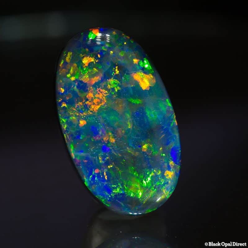 8.86 ct gem black opal 18.5x11x6mm