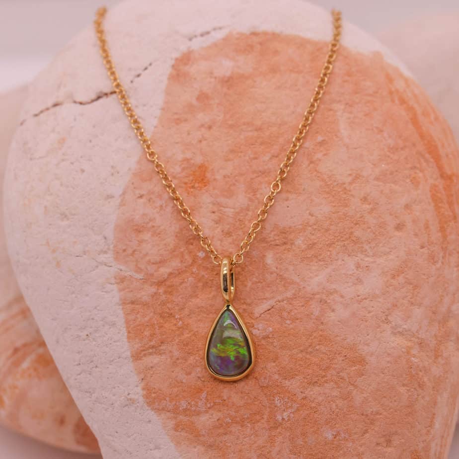 Allegra Necklace Gold Crystal Opal  0.67Ct