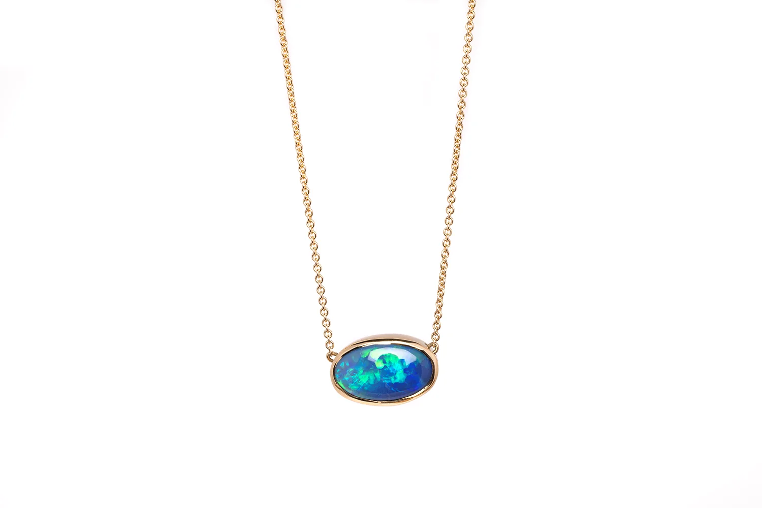Johanna Necklace Yellow Gold with 2.32ct Black Opal - Image 2