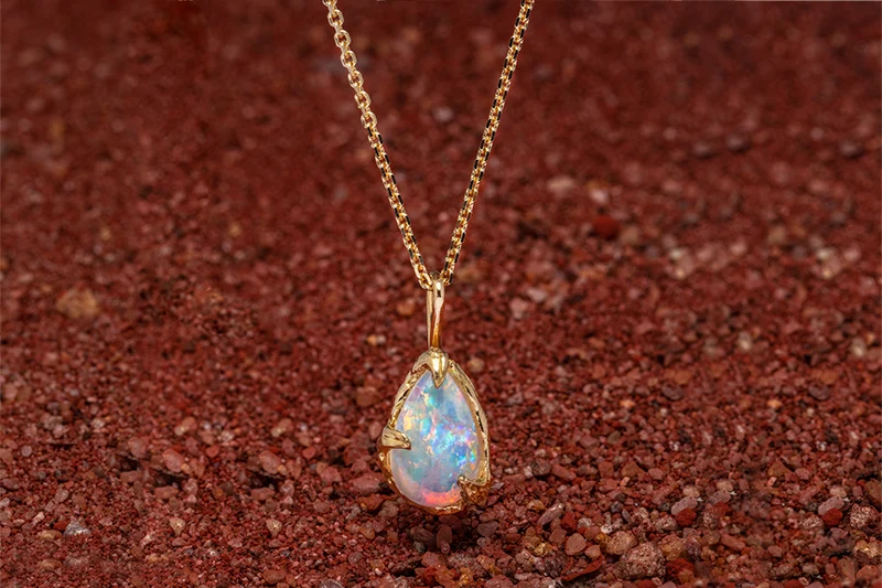 Kindred Crystal Opal Necklace 18kt Yellow Gold