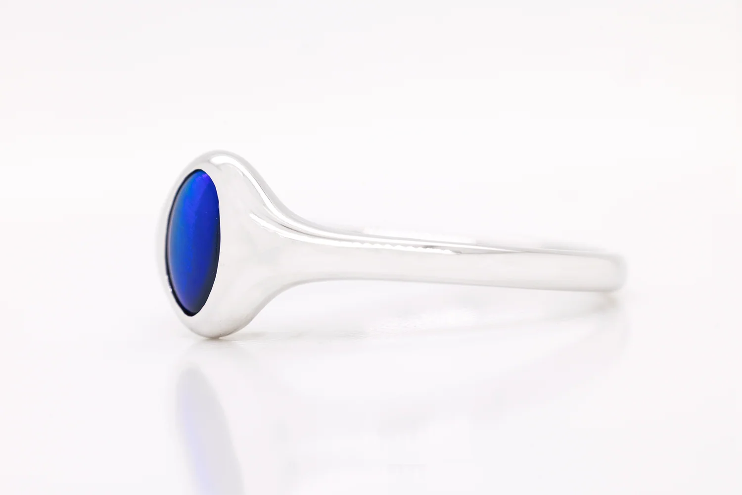 Ring Sterling Silver with 0.62ct Black Opal - Image 2