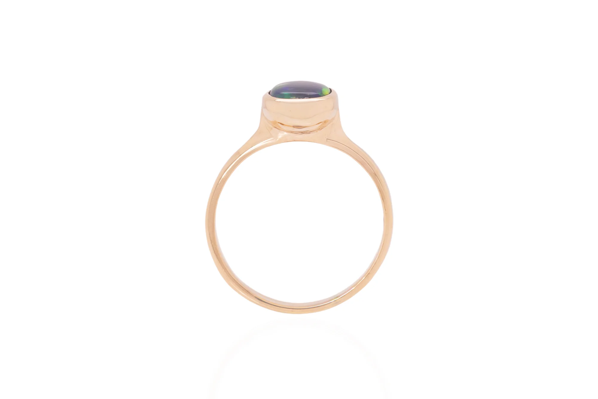 Tatiana — 10kt Yellow Gold 1.26 ct Black Opal Ring - Image 3