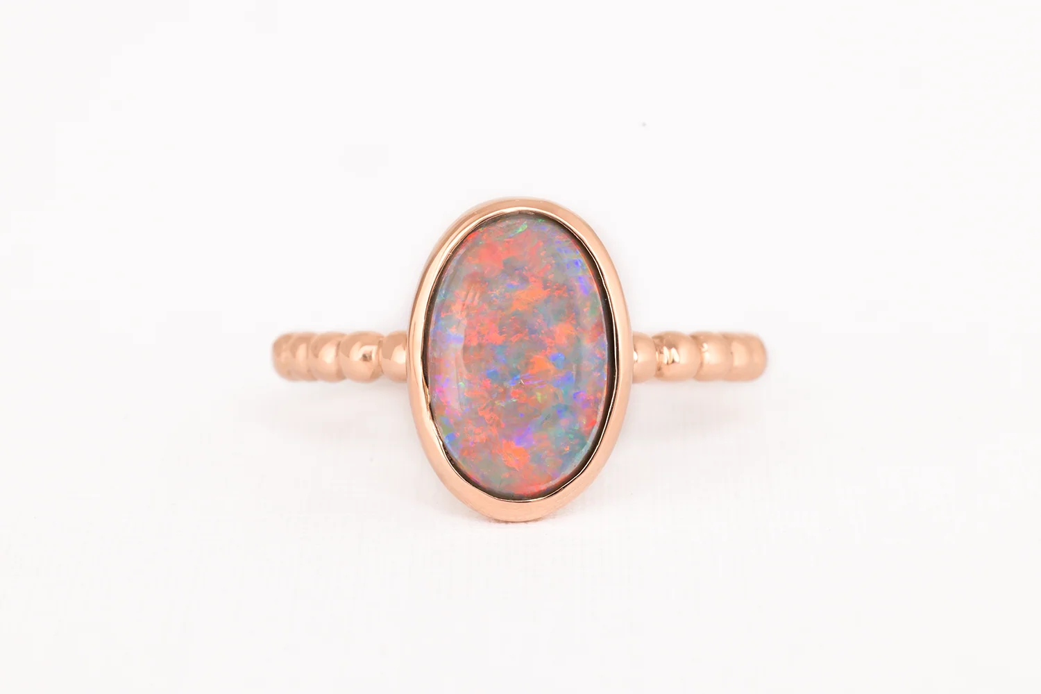 Tatiana Ring Rose Gold with 2.28ct Dark Opal