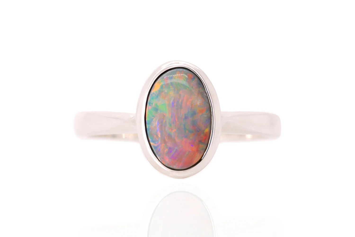 Tatiana — Sterling Silver 1.41 ct Dark Opal Ring