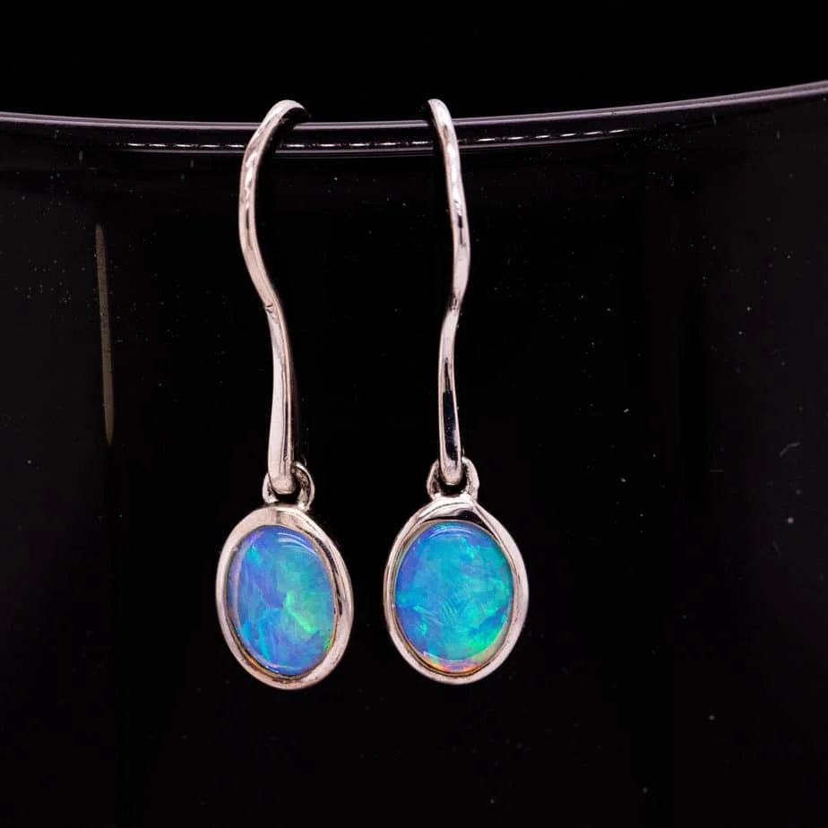 Valentina Sterling Crystal Opal Earrings 2.0Ct